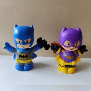 3/$20💗Fisher Price Little People DC Comics Batman and Batgirl Figures
